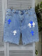 Джинсовые шорты Chrome Hearts 17172
