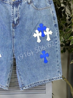 Джинсовые шорты Chrome Hearts 17172