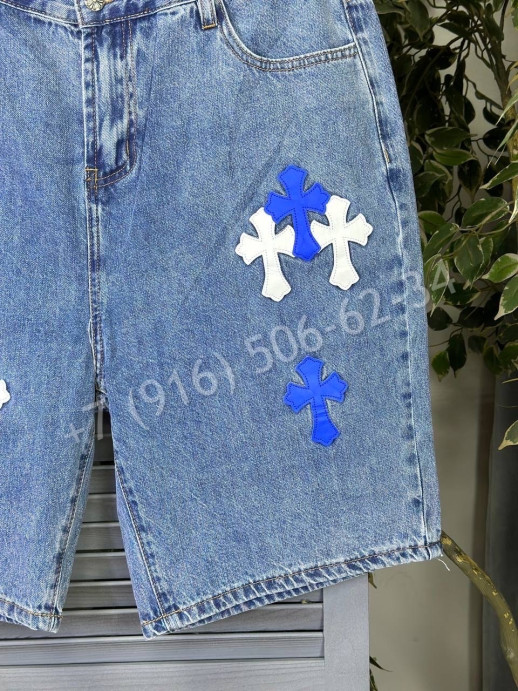 Джинсовые шорты Chrome Hearts 17172