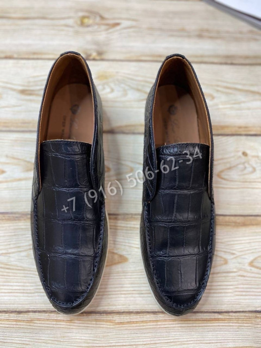 Лоферы Loro Piana из кожи крокодила 8013