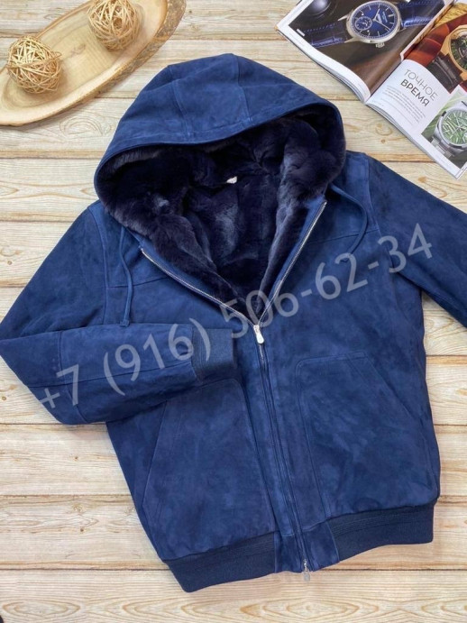 Замшевая куртка Brunello Cucinelli на меху 24354