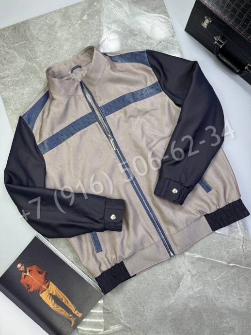 Ветровка Stefano Ricci с кожей страуса 28663