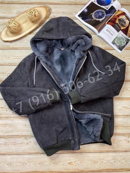 Замшевая куртка Brunello Cucinelli на меху 24355