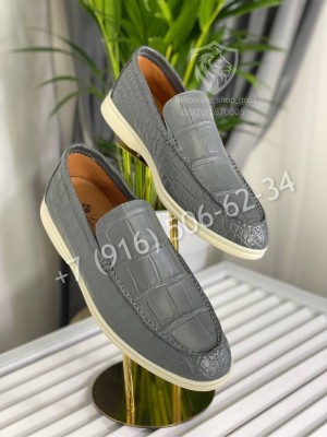 Лоферы Loro Piana из кожи крокодила 5796