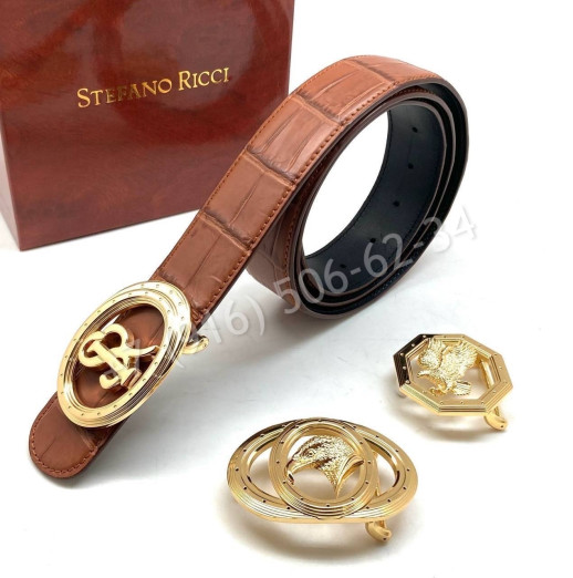 Ремень Stefano Ricci из кожи крокодила 25153