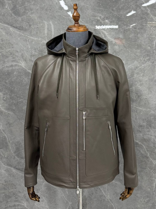 Кожаная куртка Hermes 5741 2