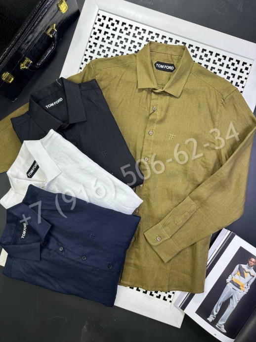 Рубашка из льна Tom Ford 29662
