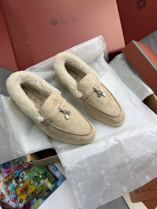Лоферы Loro Piana на меху 12411 1
