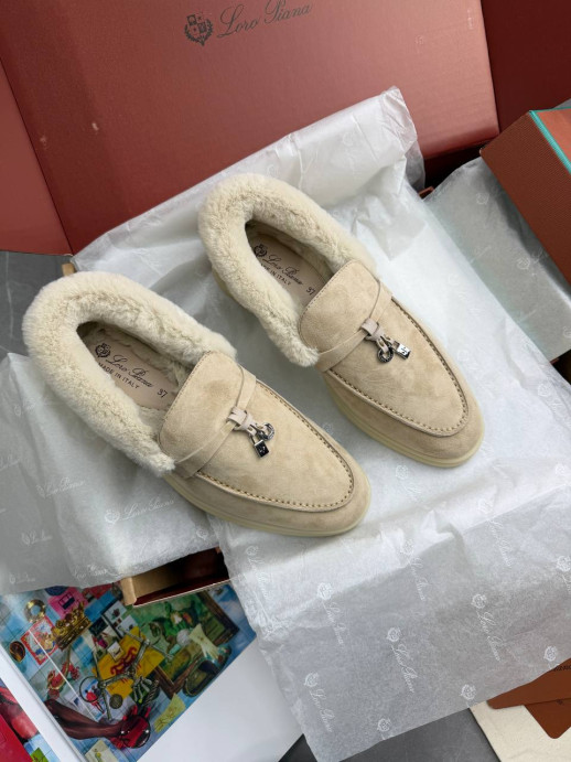 Лоферы Loro Piana на меху 12411 1