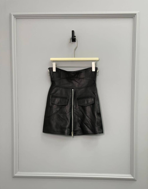 Юбка кожаная Balenciaga 11562