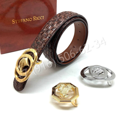 Ремень Stefano Ricci из кожи крокодила 25154