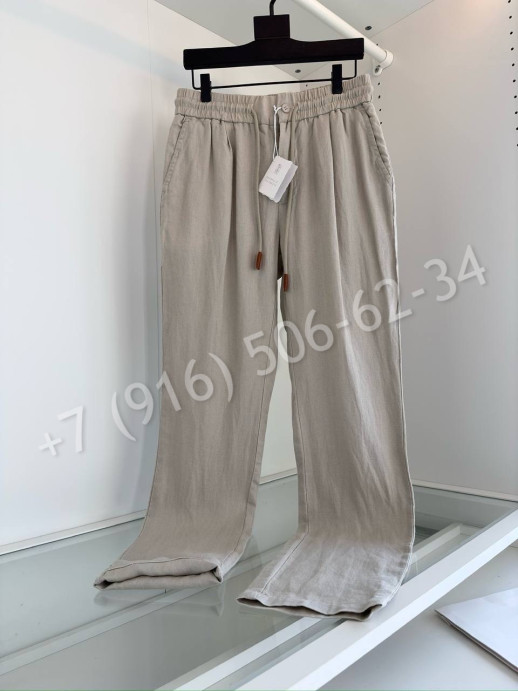 Брюки из льна Brunello Cucinelli 27464
