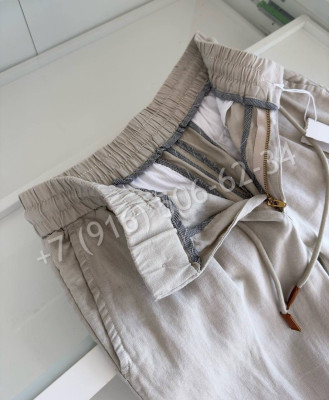 Брюки из льна Brunello Cucinelli 27464