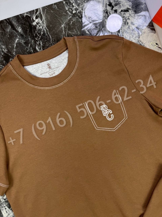 Футболка Brunello Cucinelli кашемир / хлопок 25872