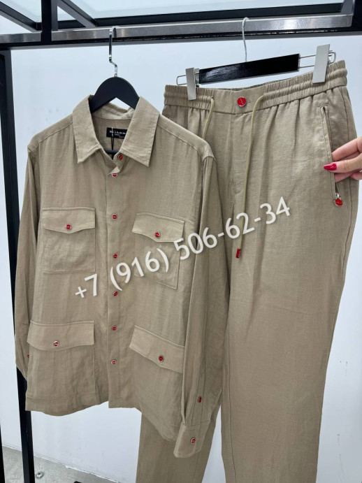 Льняной костюм KITON 15047 10