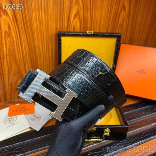 Ремень из кожи крокодила Hermes 10265