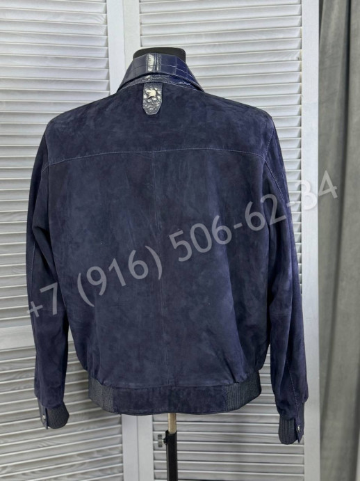 Кожаная куртка Stefano Ricci со вставками кожи крокодила 27265