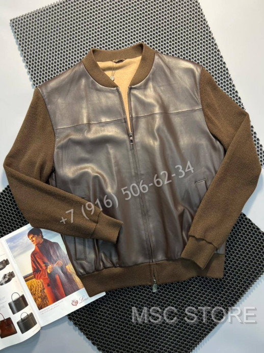 Кожаная куртка Loro Piana на меху 8834