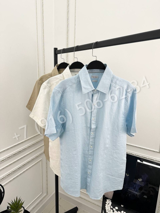 Рубашка Brunello Cucinelli из льна 30266