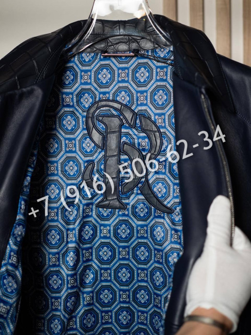 Кожаная куртка Stefano Ricci со вставками из кожа крокодила 5423 1