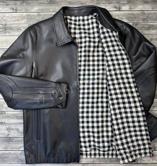 Двухсторонняя кожаная куртка KITON 13912