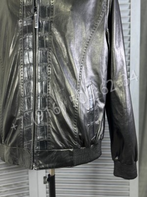 Кожаная куртка Stefano Ricci со вставками кожи крокодила 27266
