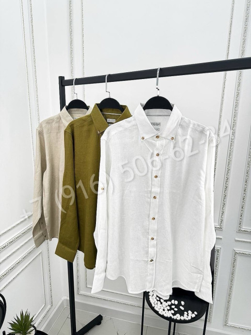 Рубашка Brunello Cucinelli из льна 30267