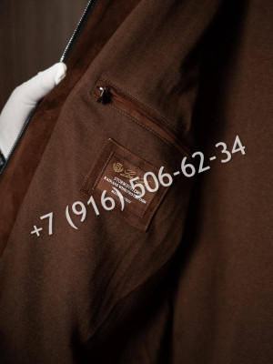 Замшевая куртка Loro Piana комбинированная 5419 1