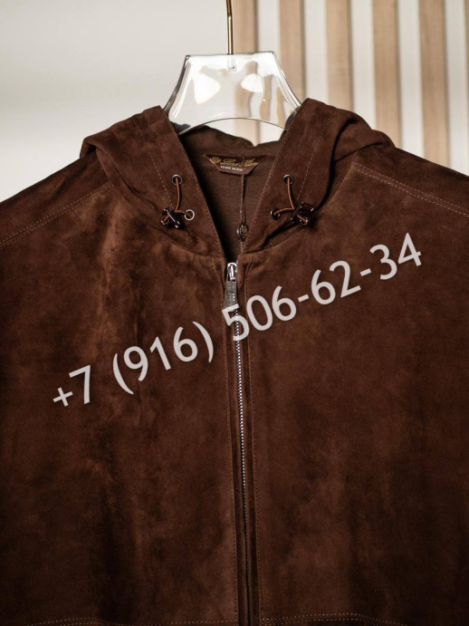 Замшевая куртка Loro Piana комбинированная 5419 1