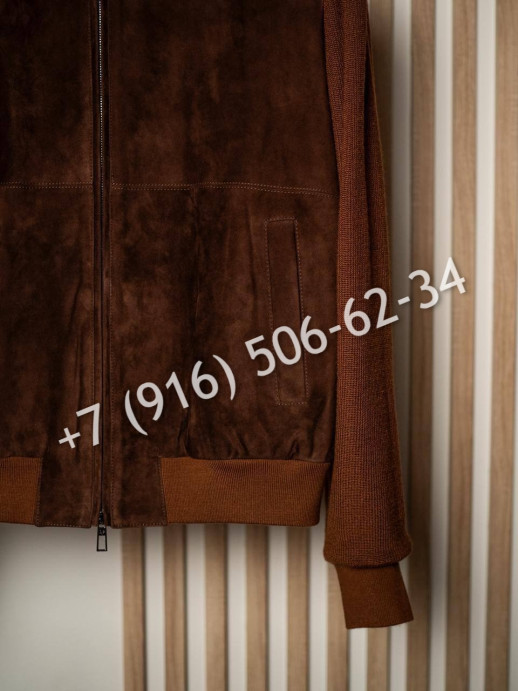 Замшевая куртка Loro Piana комбинированная 5419 1