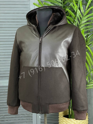 Кашемировая куртка со вставками кожи Loro Piana 6214