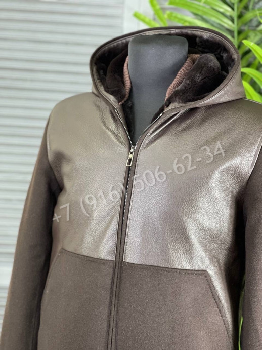 Кашемировая куртка со вставками кожи Loro Piana 6214