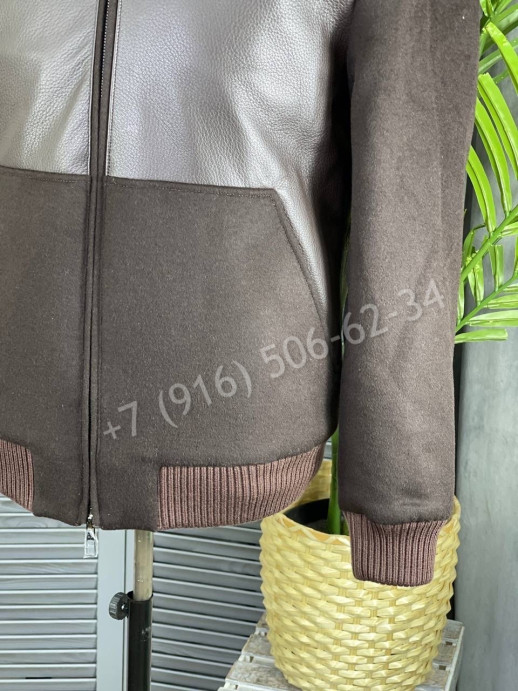 Кашемировая куртка со вставками кожи Loro Piana 6214