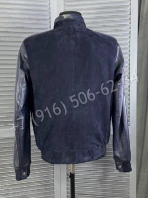 Замшевая куртка Loro Piana со вставками кожи питона 27267