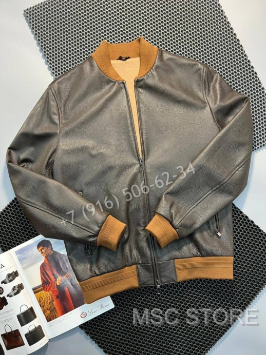 Кожаная куртка Loro Piana на меху 8836