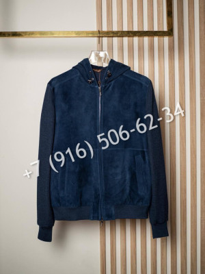 Замшевая куртка Loro Piana комбинированная 5419 2