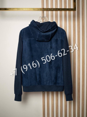 Замшевая куртка Loro Piana комбинированная 5419 2