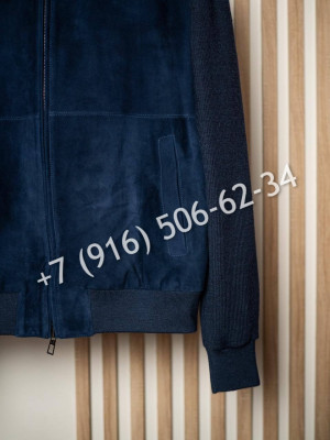 Замшевая куртка Loro Piana комбинированная 5419 2