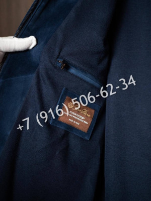 Замшевая куртка Loro Piana комбинированная 5419 2