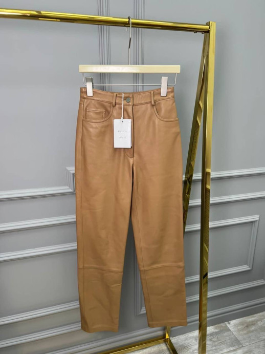Брюки кожаные Bottega Veneta 7299