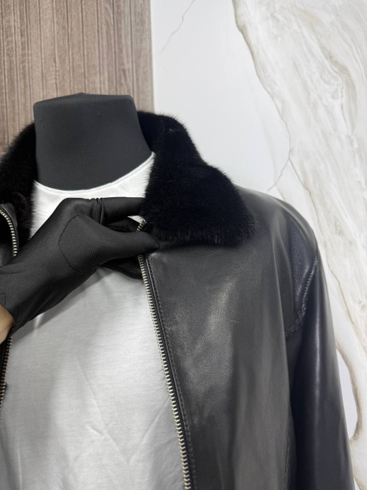 Кожаная куртка Stefano Ricci/мех норка/Италия 6389