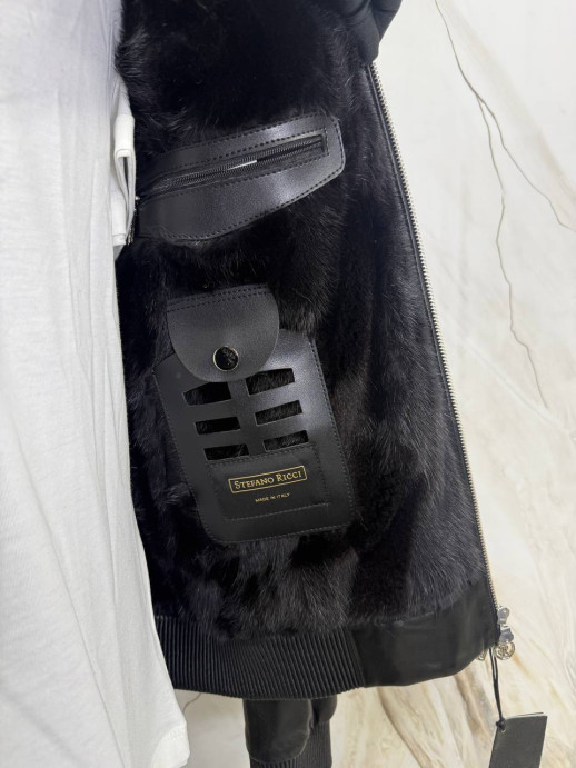 Кожаная куртка Stefano Ricci/мех норка/Италия 6389