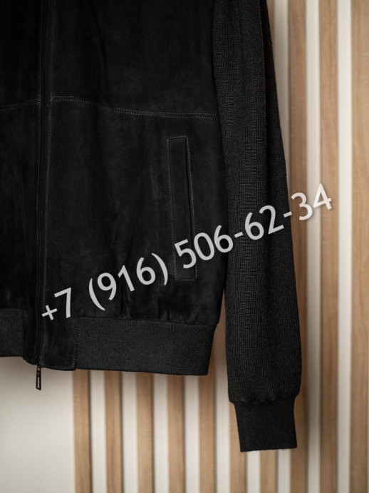 Замшевая куртка Loro Piana комбинированная 5419 3