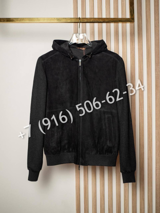 Замшевая куртка Loro Piana комбинированная 5419 3