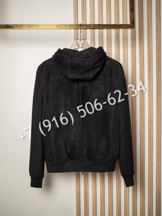 Замшевая куртка Loro Piana комбинированная 5419 3