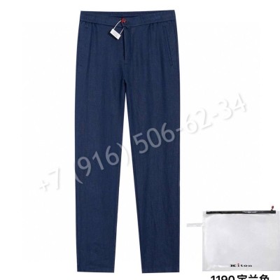 Брюки из льна Kiton 31880