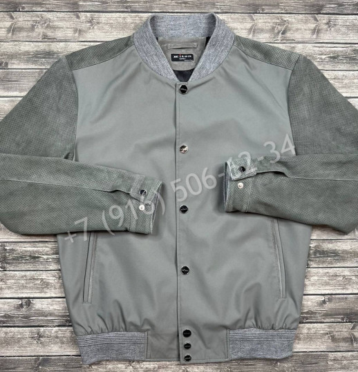 Ветровка KITON комбинированная замшей (перфорация) 15777