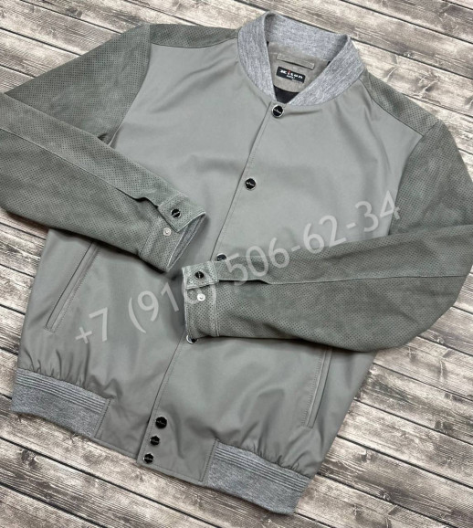 Ветровка KITON комбинированная замшей (перфорация) 15777