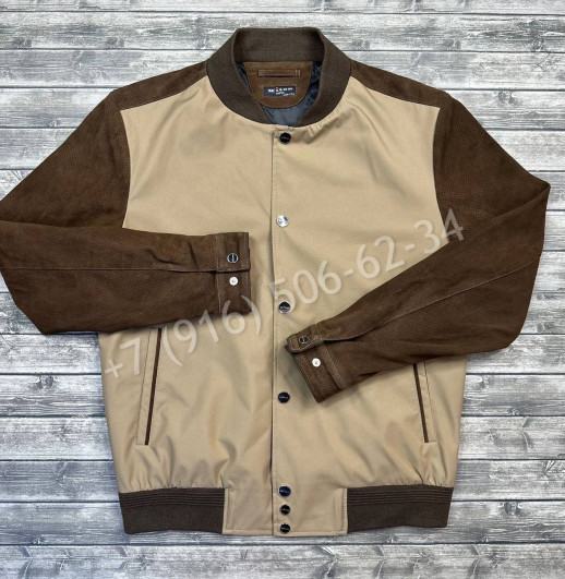 Ветровка KITON комбинированная замшей (перфорация) 15778