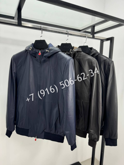 Кожаная куртка бомбер Kiton 34926 1